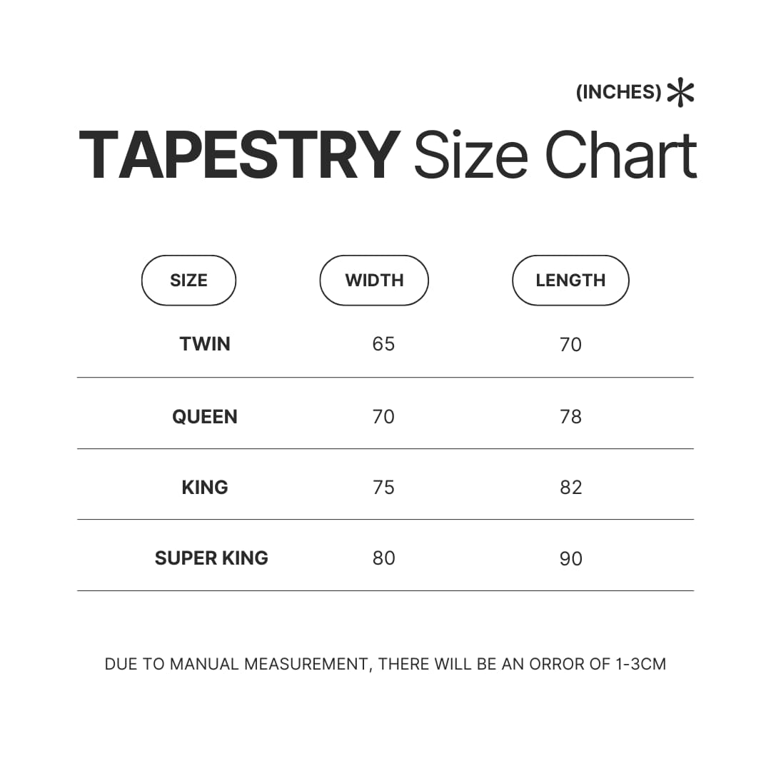 Tapestry Size Chart - Tokyo Revengers Shop