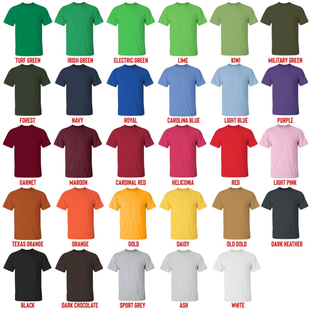 t shirt color chart - Tokyo Revengers Shop