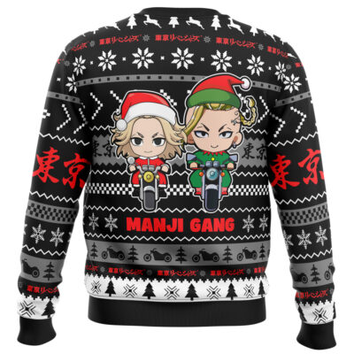 Manji Gang Tokyo Revengers Ugly Christmas Sweater BACK mockup - Tokyo Revengers Shop